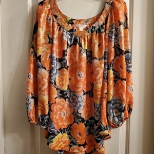 Lauren Conrad blouse. Small. Like new. Bright‎ flowers. Fairycore.